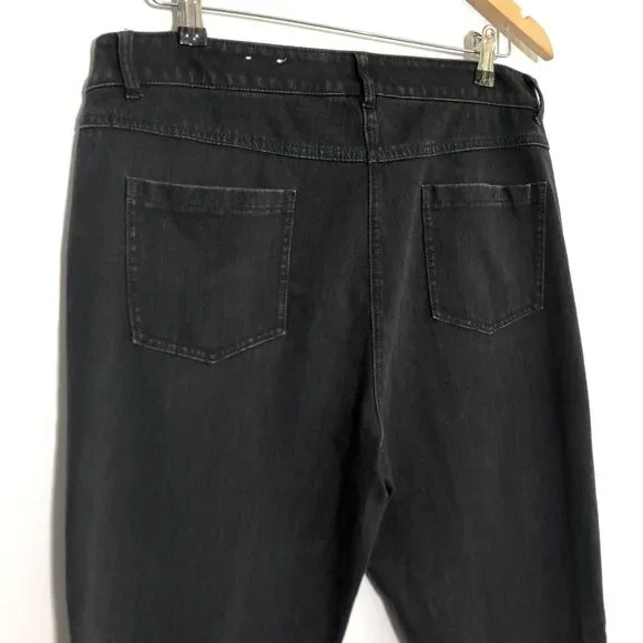 J McLaughlin Lexi Jeans Womens 14 Black Slim Tapered Legs Stretch Cotton - Picture 9 of 13